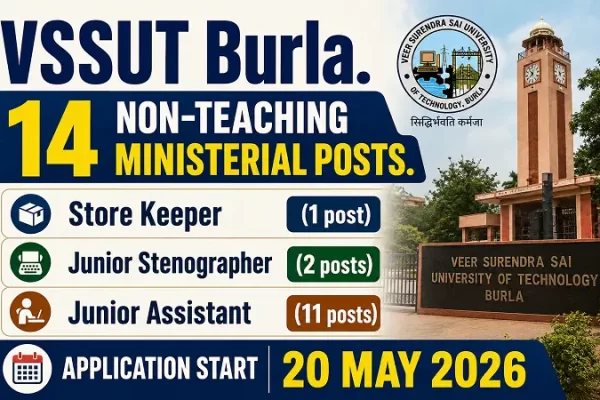 VSSUT Recruitment 2026 Ministerial Posts