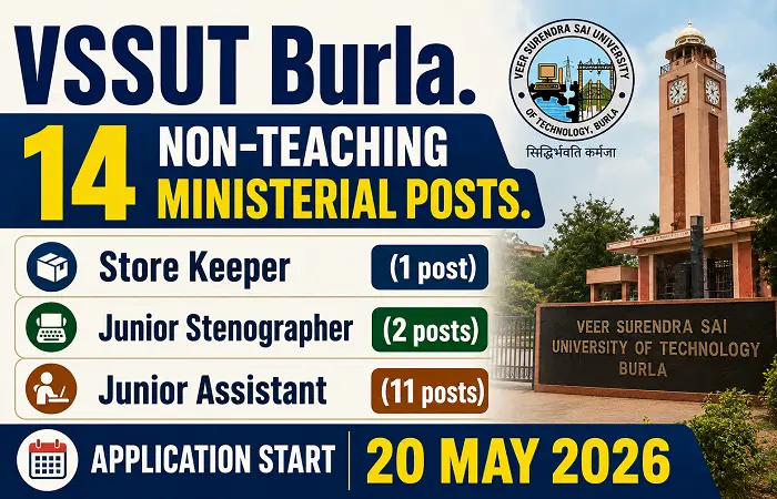 VSSUT Recruitment 2026 Ministerial Posts