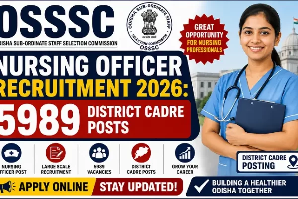 OSSSC Nursing Officer Recruitment 2026