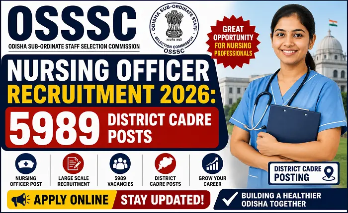 OSSSC Nursing Officer Recruitment 2026