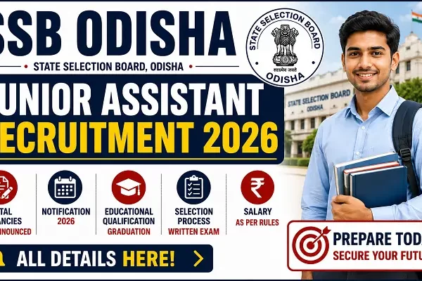 SSB Odisha Junior Assistant Recruitment 2026